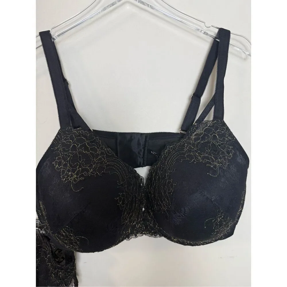 Torrid Strappy Lurex Lace Garter NWT 3X/4X plus Matching Padded Lace  Bra 44DDD